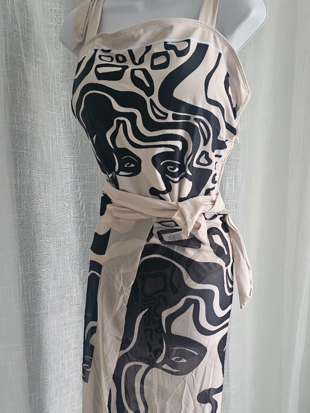 Women's Oasis Printed One-Piece Swimsuit Matching With Swimwear Cover-Up Skirt